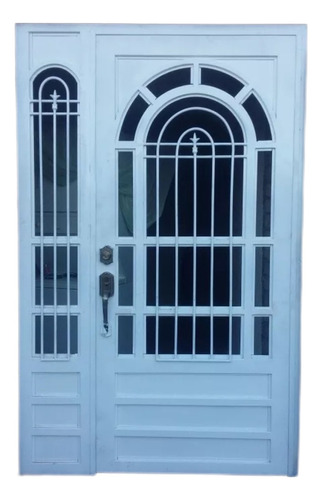 Puerta Metalica Exterior De 1.30 X 2.20 Mts Color Blanca
