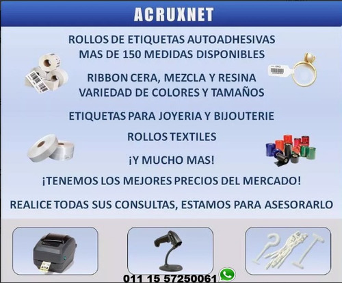 Rollo De Etiquetas Autoadesivas Termicas Top 100x60x800 Et