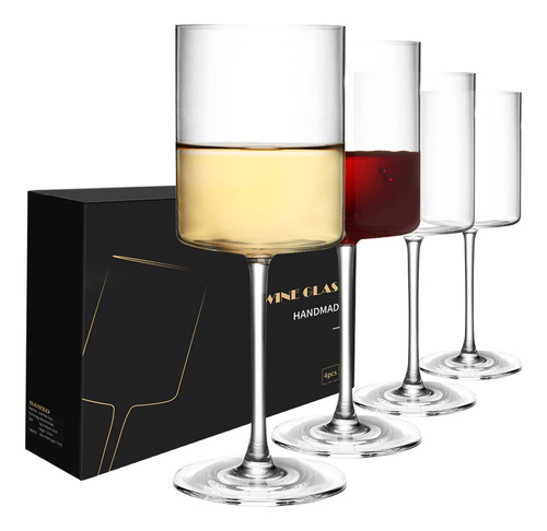 Sanzo Juego De 4 Copas De Vino Cuadradas Copas De Vino De 15