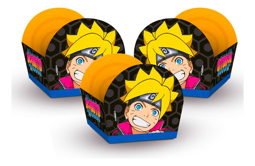 24 Forminhas Para Doces Decoração Boruto Festa