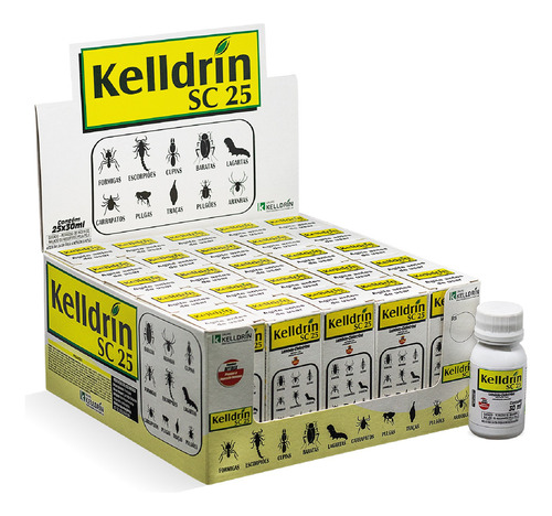 Kelldrin Sc25 Caixa Com 25un - Barata Aranha Traça Pulga