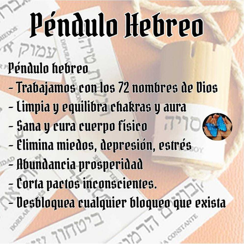 Imagen 2 de 2 de Curso Péndulo Hebreo