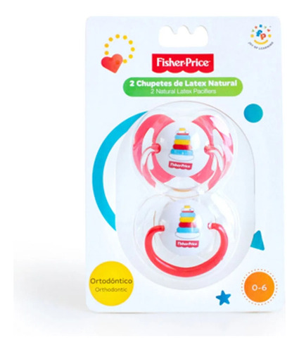 Chupete Fisher Price Latex Natural Ortodontico 2 Unidades 