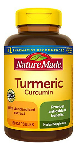 Nature Made Turmeric 500 Mg Capsules, 120 Count For Antioxid