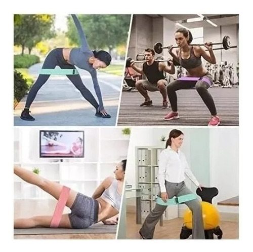 Set 3 Bandas Elásticas Resistencia Entrenamiento Ejercicio