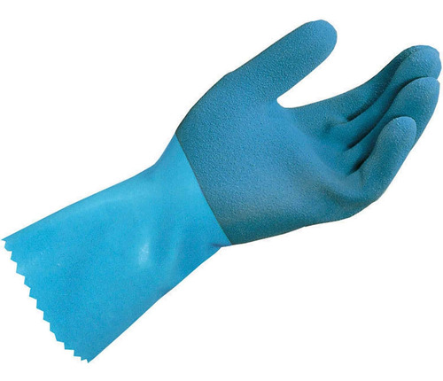 Blue-grip Ll301 - Guantes De Goma Natural, Pesados, Color Az
