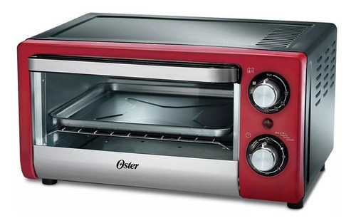 Horno Tostador Oster® Rojo Con Capacidad Para 10 Litros