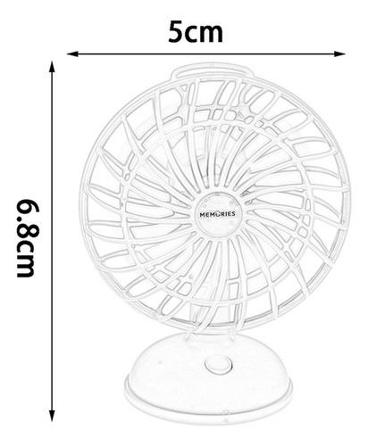 Ventilador De Escritorio Para Casa De Muñecas, Amarillo
