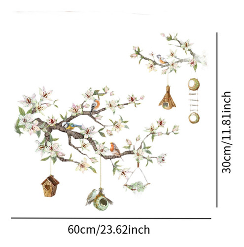 Calcomanía De Pared Pegatina De Pared Ramas De Flores De