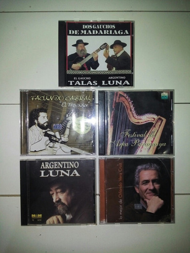 5 Cd's Folklore Originales Argentino Luna, Facundo Cabral...