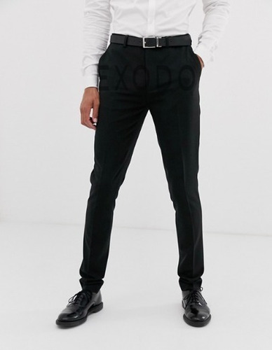Imagen 2 de 2 de Pantalón Tela Negro Hombre, Para Traje, Formal, Envió Gratis