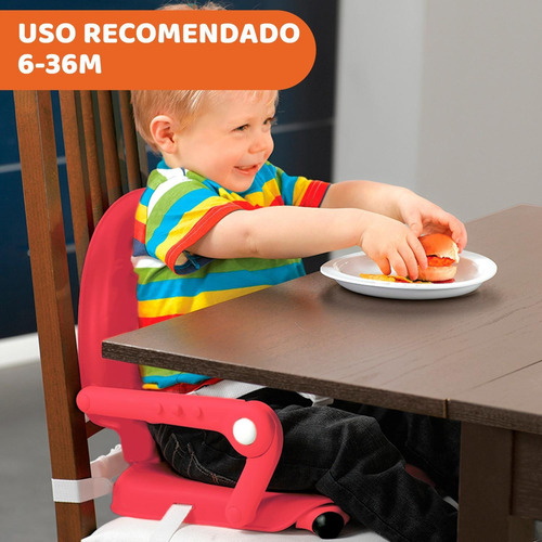 Imagen 5 de 5 de Chicco Silla Elevada Pocket Snack Cherry, Color Rojo