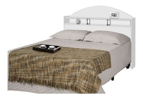  Cabeceira de cama Tebarrot Móveis Sicília 2 corpos 140cm x 113cm branca