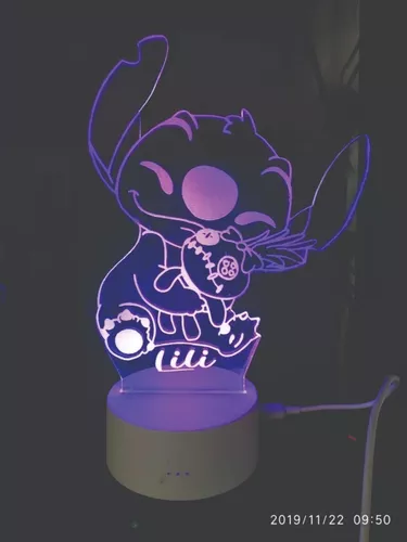 LÁMPARA DE STITCH.  HERMOSA LÁMPARA DE STITCH CON LUZ LED. DOS