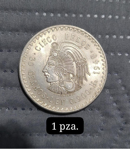 Moneda Antigua De Plata ($5 - De 1948)