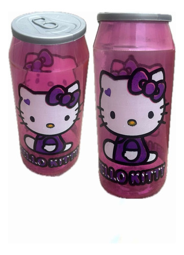 5 Vaso Kitty Cilindro En Forma De Lata 1 L Hello Kitty