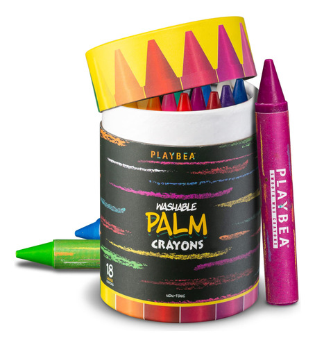 Cayones Gigantes De 18 Colores Para Nios De 2 A 4 Aos, Crayo