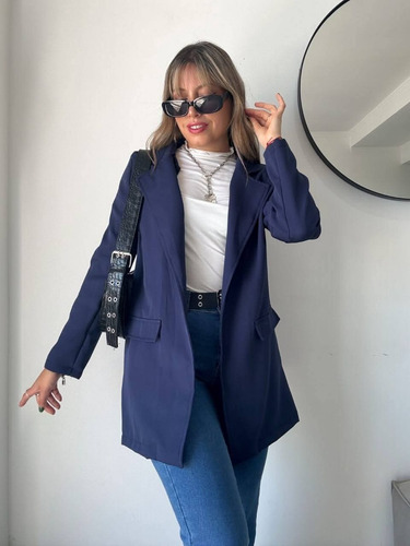 Blazer Sastrero Largo Para Mujer - Elegancia Y Estilo