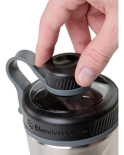Frasco agitador de prata BlenderBottle Radian com capacidade para 768,911 ml