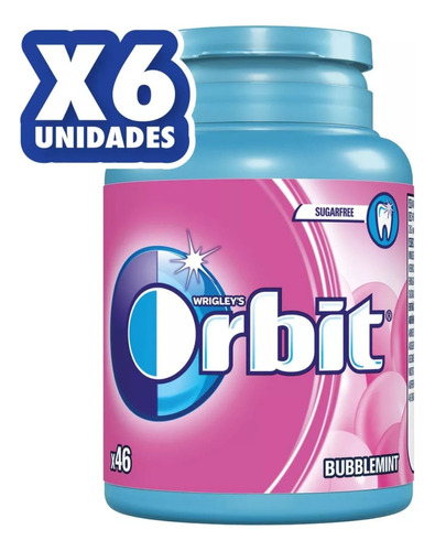 Orbit Chicle Sin Azúcar Sabor Fruta Y Menta 64g