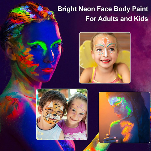 Paleta De Pintura Meicoly, Fluorescente, Reactiva A Luces Uv