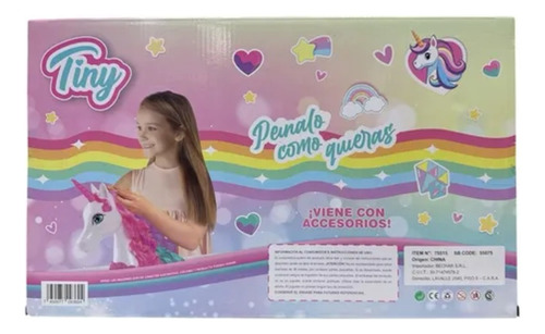 Tiny Unicornio Para Peinados Trenzas Con Accesorios