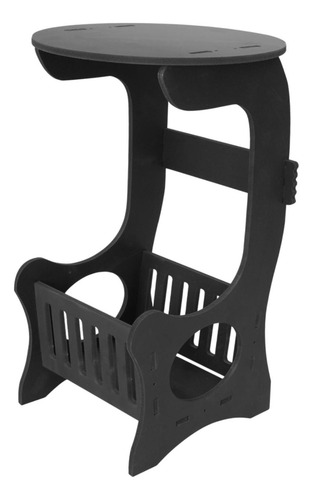 Pequeña Mesa Redonda Sofá Mesa Lateral Simple Black