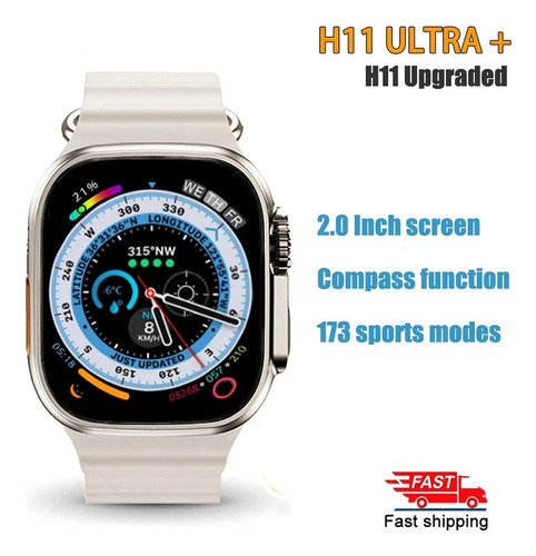 Reloj Inteligente Mejorado H11 Ultra Plus Iwo Series 8 Compa