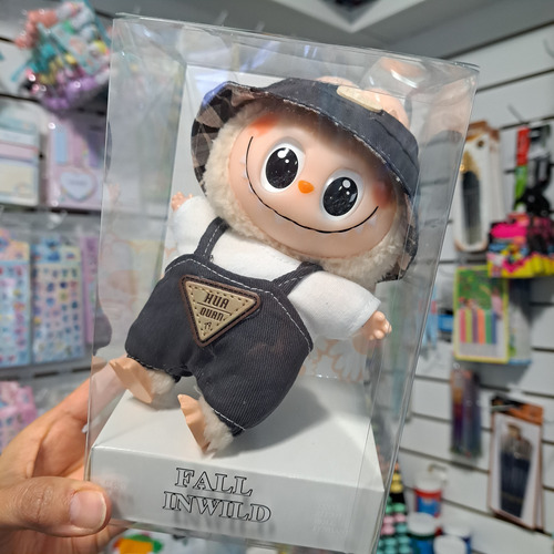 Labubu Peluche Llavero The Monsters Exclusivos Piluso Gris