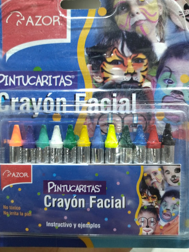 Crayon Facial Caricatuas C / 12 Colores Staffy