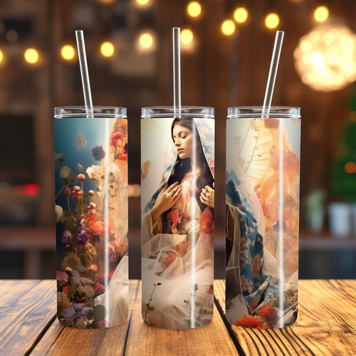 36 Diseños Digitales Virgen Guadalupana Tumblers Png Sublima