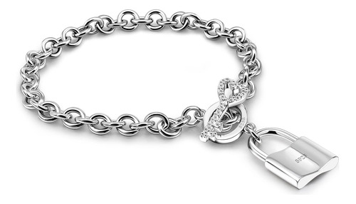 Pulsera De Plata De Ley 925 Para Mujer  Cadena Rolo Italiana