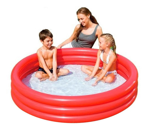 Imagen 4 de 7 de Pileta Inflable Redonda Roja Bestway 152cm X 30cm 282l