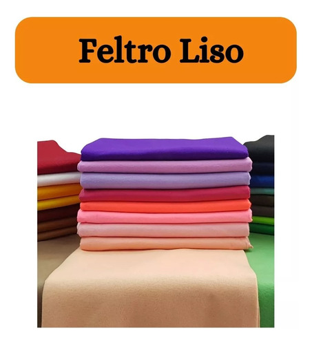 Feltro Liso Em Metro 1m X 1,40m Cor Branco