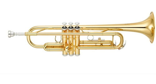 Trompete Yamaha Ytr 3335 Sib Laqueado/dourado Novo + Estojo.