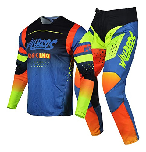Conjunto De Jersey Y Pantalón Willbros Para -azul Naranja Am