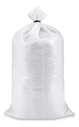 Saco Costal De Rafia 45x75cm Blanco Nuevo 25kg (10pzs)