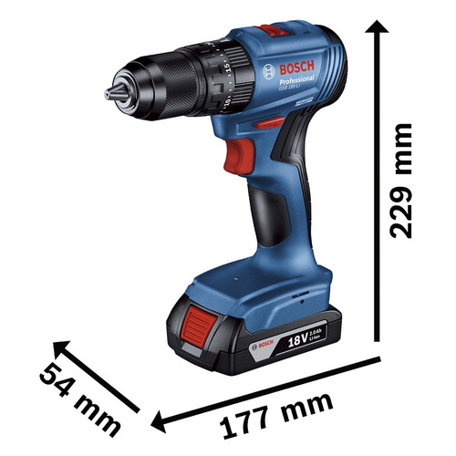 Taladro Percutor Bosch Gsb 185-li 18v Maletín 18v