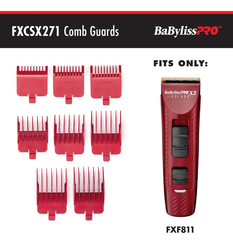 Repuestos Peinetas Peines Babyliss Clipper Set 9 Piezas Para Series Fx Fx811, Fxf811, Fxb811, Fx671