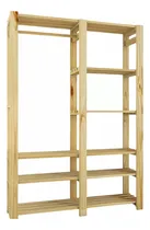 Comprar Sapateira Cabideiro Arara Guarda Roupa Pinus Closet Aberto