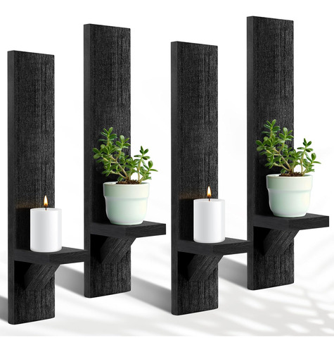 Conjunto De 4 Apliques De Pared Para Sostener Velas, Soporte