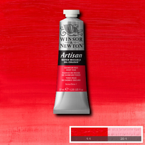 Tinta de aceite Winsor & Newton S1 de color rojo cadmio Deep Hue de 37 ml