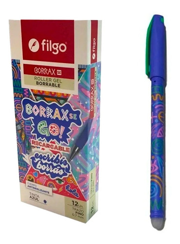 Lapicera Roller Borrable Gel Filgo Borrax Se Go 