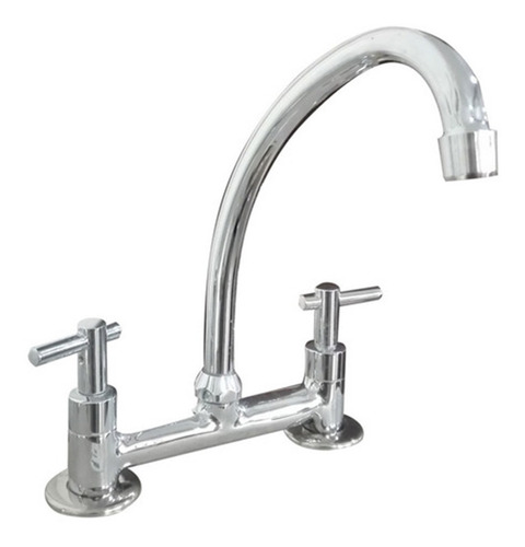 Imagen 5 de 10 de Combo Pileta Doble Johnson Acero Cc37 Griferia Aqualaf Cromo