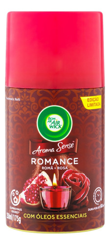 Refil aromatizante Bom Ar Air Wick Freshmatic Aroma Sense romance 250 ml