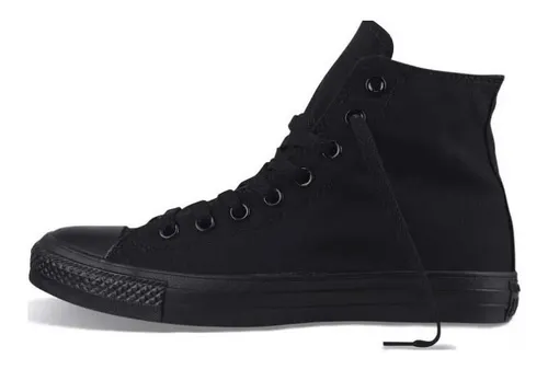 Tenis Monocromo Negro Urbanos Converse Bota 22 30 Originales