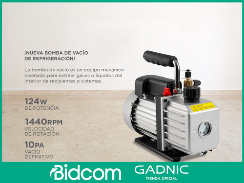 Bomba De Vacío Gadnic 30 Lts Refrigeración Portatil 124 W