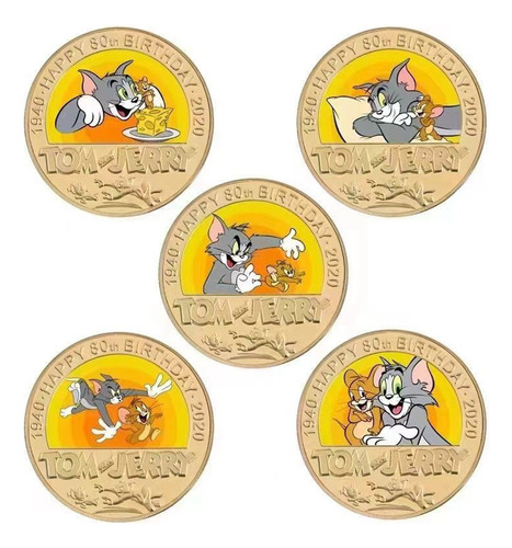 Moneda Conmemorativa Animada De Dibujos Animados De Tom Meta