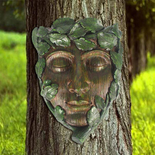 Plantilla De Escultura De La Cara De Árboles Decoración Al