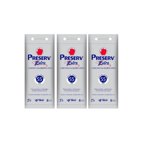 Preservativo Preserv Extra 55mm C/6 (kit C/03)